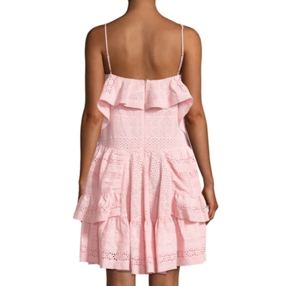 NWT NEEDLE & THREAD Deconstructed Broderie Dress Pink Medium - Picture 2 of 8